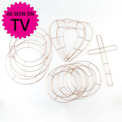 Wire Wreath Ring Collection - Round, Heart & Cross